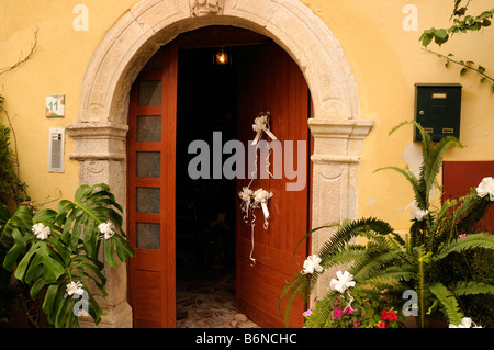 Haus vorbereitet für Hochzeit in Forza d'Agro im östlichen Sizilien Italien Stockfoto