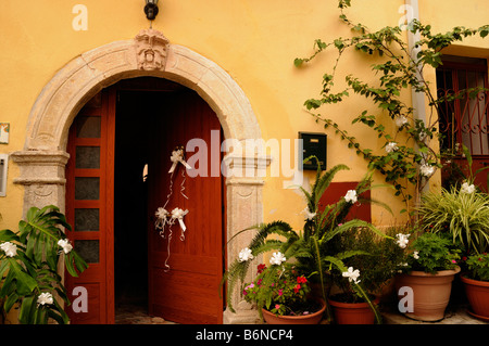 Haus vorbereitet für Hochzeit in Forza d'Agro im östlichen Sizilien Italien Stockfoto