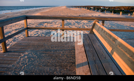 Promenade an Assateague Island National Seashore Maryland Stockfoto