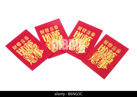 Chinese New Year rot-Pakete Stockfoto