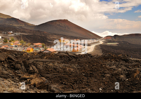 Blick hinauf den Ätna in Sizilien-Italien Stockfoto