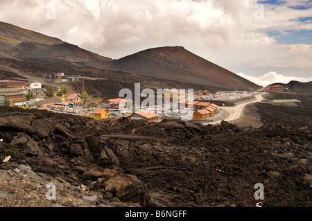 Blick hinauf den Ätna in Sizilien-Italien Stockfoto