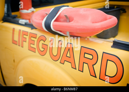 Schuss von einem Rettungsschwimmer Fahrzeug hautnah Stockfoto