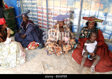 Herero Frau Opuwo namibia Stockfoto