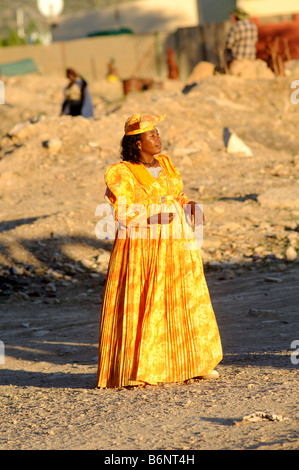 Herero Frau Opuwo namibia Stockfoto