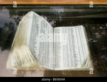 Alphabetische Liste der Opfer von Vietnam, Vietnam Gedenkstätte Washington DC USA Stockfoto