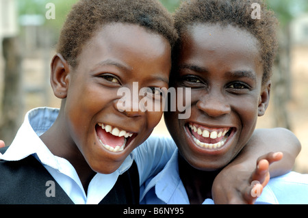 Dorf-Szene Bhambene Gebiet in Südafrika Stockfoto