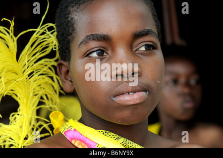 Tanz Gruppe Bhambene Gebiet in Südafrika Stockfoto