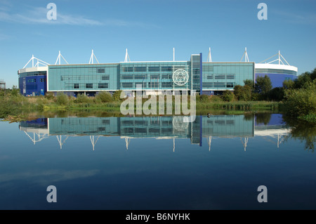 King Power Stadium, ehemals Walkers Stadium, Heimat der Leicester City Football Club, Haselnuß Weg, Leicester, England, UK Stockfoto