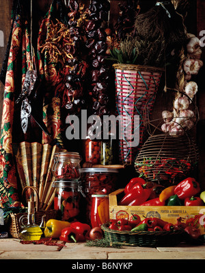 Paprika und Chili Zutaten redaktionelle Essen Stockfoto