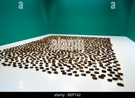 Moderne Kunst-Installation des chinesischen Künstlers Leung mich-Ping genannt merken die Zukunft im Groninger Museum in Groningen Niederlande Stockfoto