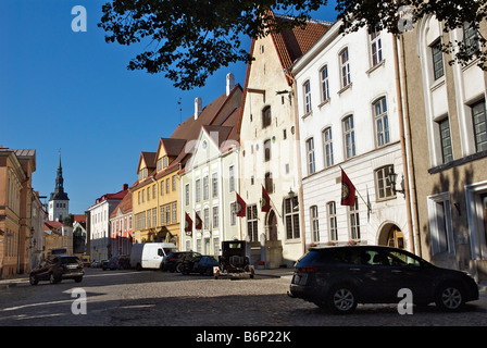 Typische Straße in der Altstadt Tallinn Estland Stockfoto