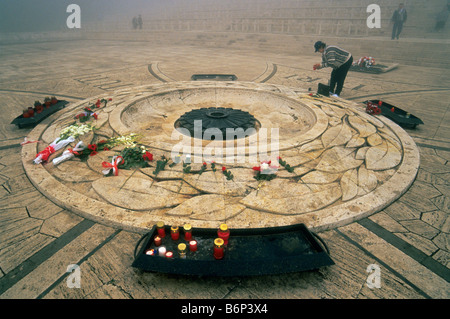 Denkmal am polnischen 2. Korps-Friedhof in der Nähe von Kloster Monte Cassino Frosinone Provinz Latium Italien Stockfoto