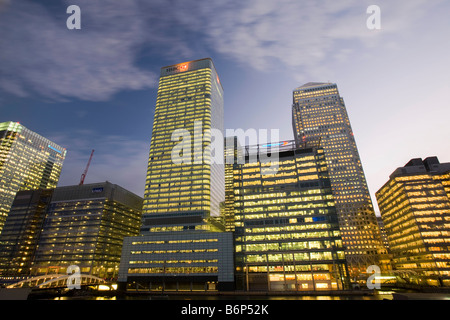 Banken- und Finanzsektor Hochbau in Canary Wharf in London UK Stockfoto