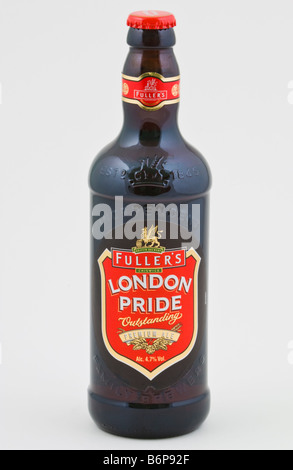 Flasche von Fullers London Pride Ale gebraut & abgefüllt durch Fuller Smith & Turner Griffin Brewery Chiswick Lane South London England Stockfoto