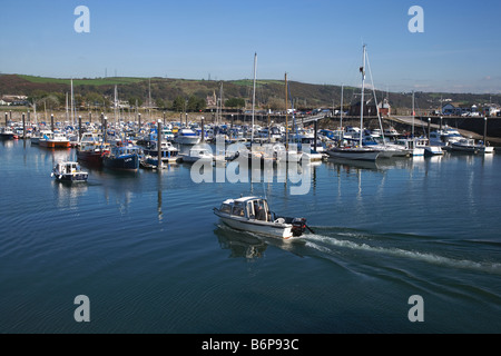 Boot in Burry Port Hafen, West Wales Stockfoto