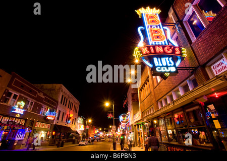 Berühmte Blues-Clubs auf der Beale Street in Memphis, TN Stockfoto