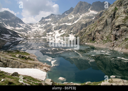 Lac Basto in den Nationalpark Mercantour Frankreich Alpes Maritimes Stockfoto
