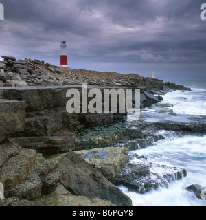 Leuchtturm bei Portland Bill, Isle of Portland, Dorset, England Stockfoto