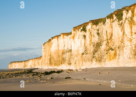 Strand von Veules Les Roses, Seine-Maritime, Frankreich Stockfoto