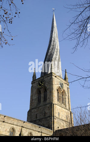 Schiefe Turm von Chesterfield Derbyshire England