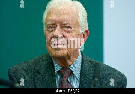 Ehemalige US-Präsident Jimmy Carter anlässlich Hay Festival 2008 Heu am Wye Powys Wales UK EU Stockfoto