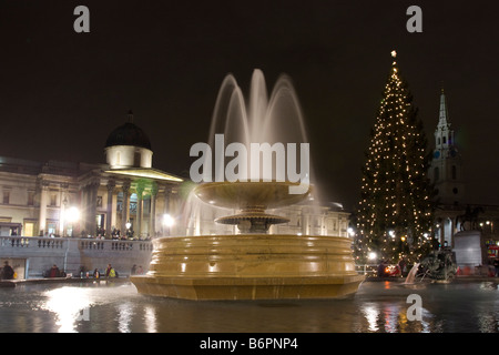 Trafalgar Square Weihnachts - London Stockfoto