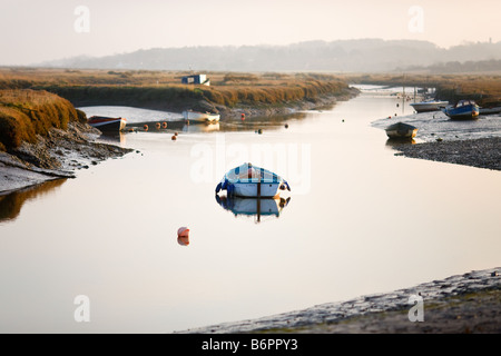 Morston Kai bei Sonnenaufgang, Anglian Ostküste, Norfolk "Great Britain" UK Stockfoto