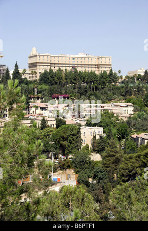 Aussicht vom Wall gehen in Altstadt, Jerusalem - King David Hotel Stockfoto