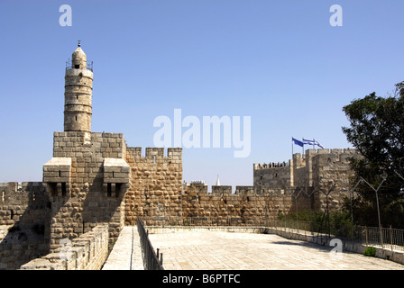 Aussicht vom Wall gehen in Altstadt, Jerusalem Stockfoto