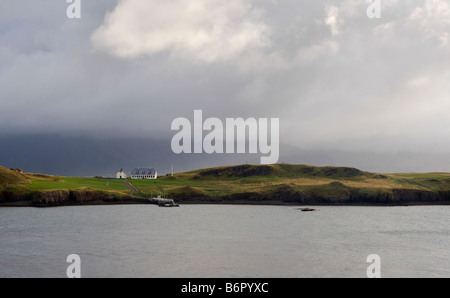 Viðeyjarstofa Haus auf der Insel Viðey in den Hafen von Reykjavik, Island Stockfoto