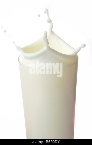 Frau spritzte Milch