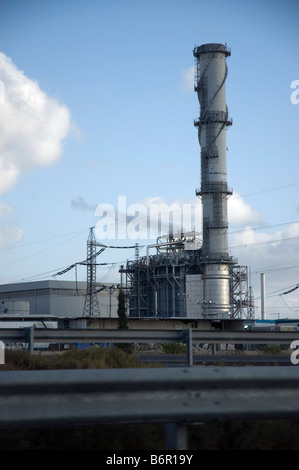 Israel Highway 6 eine neue Mautautobahn, vom Norden bis Süden A Erdgas betrieben Powerstation Stockfoto