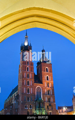 St. Marien Kirche Krakau Polen Stockfoto