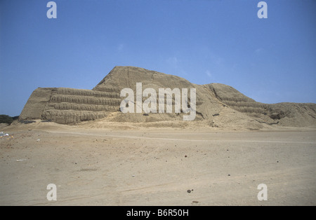 Huaca del Sol, in der Nähe von Huaca De La Luna, in der Nähe von Trujillo, Peru Stockfoto