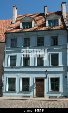Typischen alten Haus in der Altstadt von Riga Lettland Stockfoto