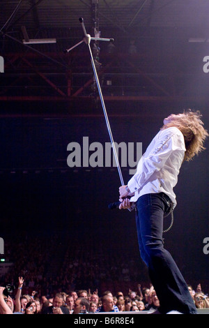 Whitesnake-Sänger David Coverdale die live auf der Bühne 2008 UK-Tour in Birmingham NEC Arena Stockfoto