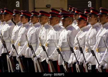 Soldaten am 8. September Victory Day Feierlichkeiten, Valletta, Malta Stockfoto