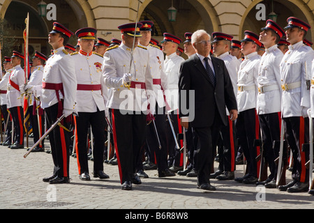 Präsident Edward Fenech Adami, Präsident der Malteser und Soldaten, 8. September Victory Day Feierlichkeiten, Valletta, Malta Stockfoto