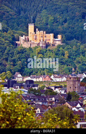 Schloss Stolzenfels am Rhein bei Koblenz Stockfoto