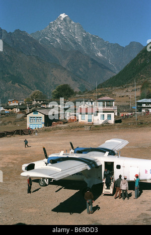 Lukla Airport in der Himalaya-Nepal Stockfoto