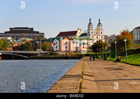 Die orthodoxe Kathedrale des Heiligen Geistes in Minsk, Republik Belarus, Osteuropa Stockfoto