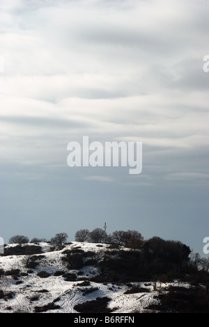 Schnee in Tusculum, Albaner Berge (Italien) Stockfoto