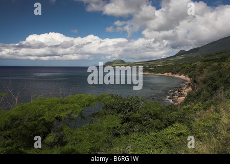 Blick von Brimstone Hill-Festung in St. Kitts in der Karibik, West Indies. Stockfoto