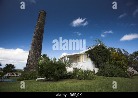 Ein Boutique-Hotel von Denkmalimmobilien auf St. Lucia, West Indes Karibik umgewandelt. Stockfoto