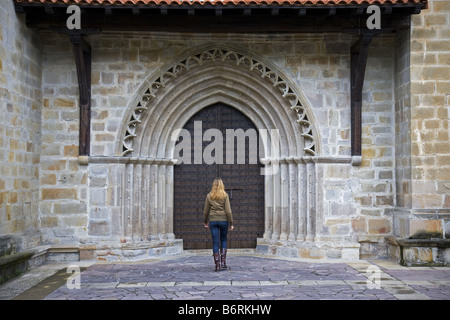 Kirche Saint Miguel de Idiazabal Guipuzkoa Euskadi Spanien Stockfoto