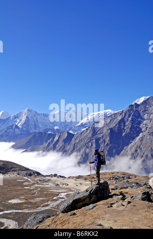 Trekking in Nepal Stockfoto