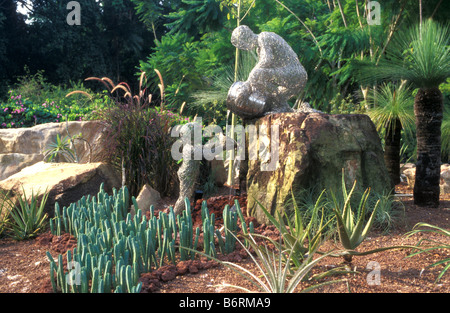 Draht-Bildhauerei in Sonne Garten Botanischer Garten Singapur Stockfoto