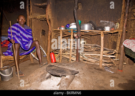 Hütte Interieur, Masai Mara Game Park Kenia Afrika Stockfoto