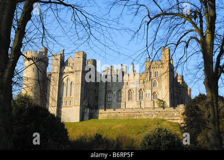 Arundel Castle im winter Stockfoto